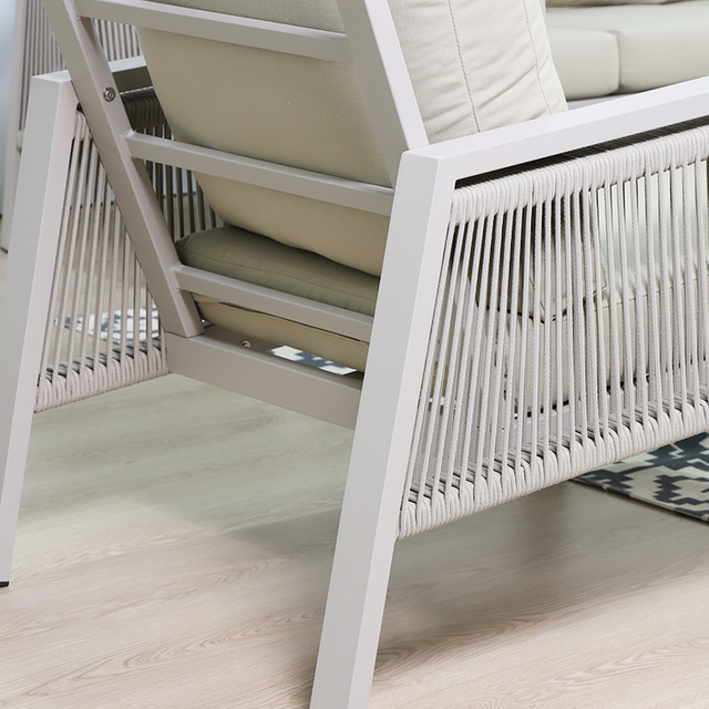 Высококачественный роскошный канатный диван для отдыха в саду